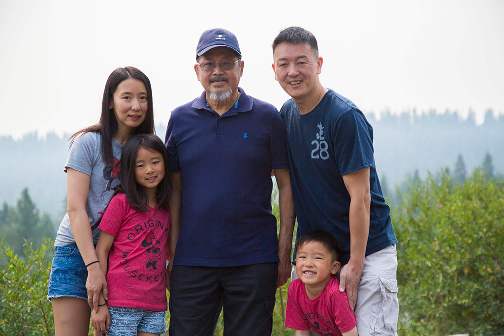 Raymond with Christopher's family