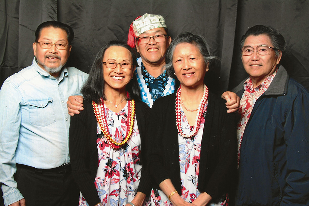 Raymond and siblings at Uncle Frankie's birthday